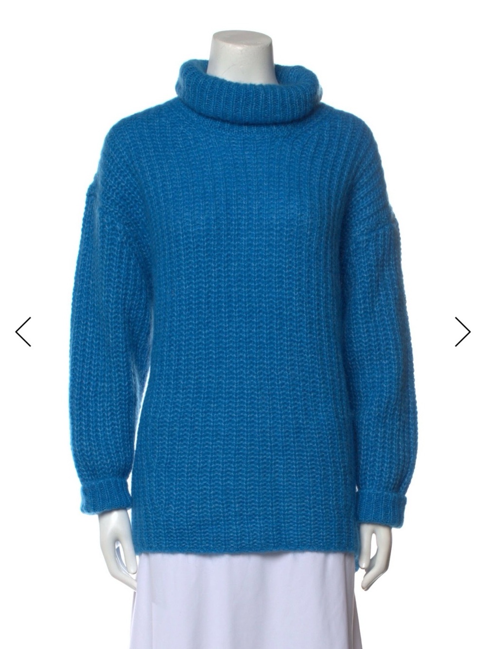 BA&SH Blue Alpaca Turtleneck Sweater 70% Alpaca Oversized XS
